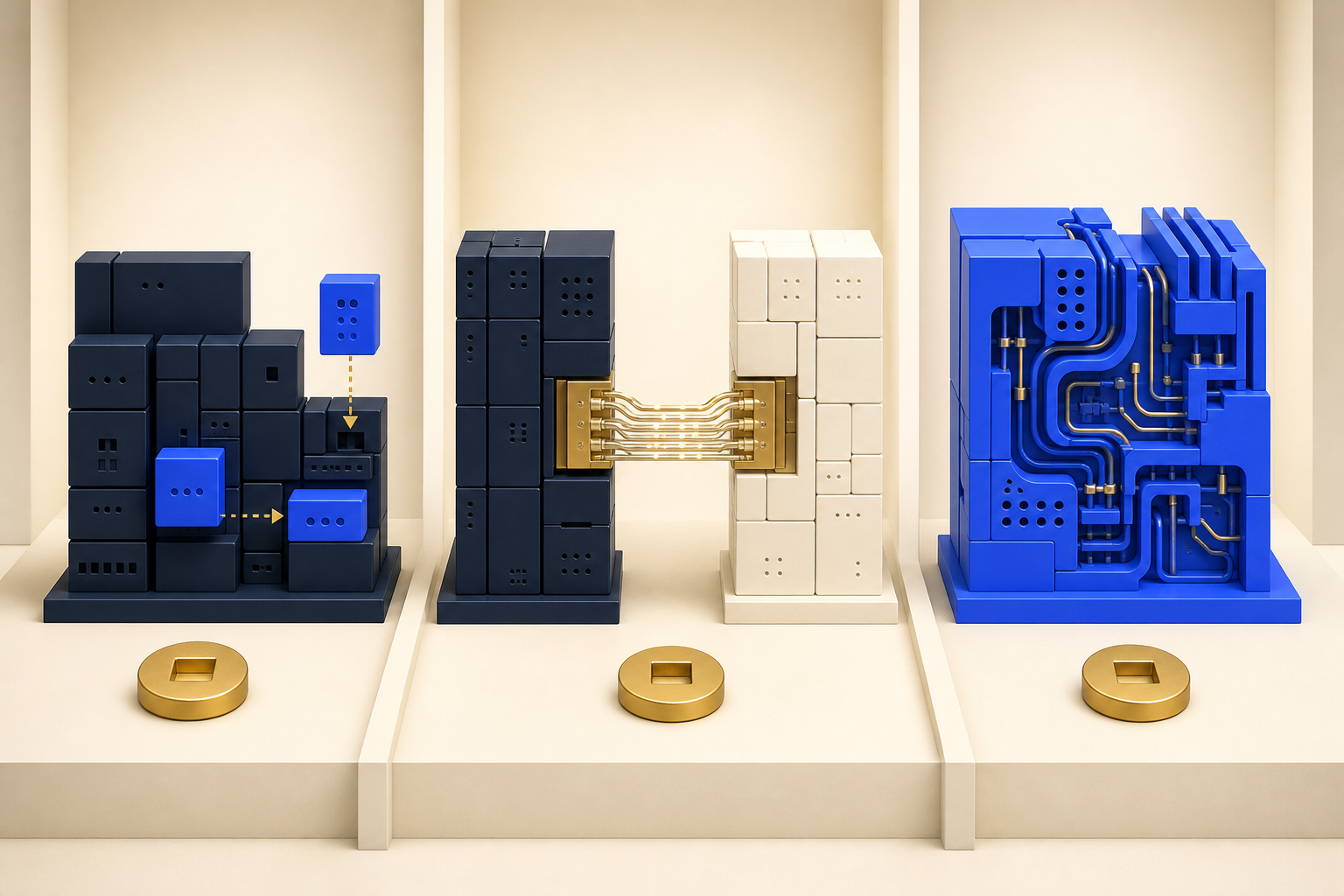 A practical framework for choosing existing tools, connected systems or custom modules after the operating process is understood.